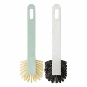 Щётка для мытья посуды Zeroline, овал, бамбук, 2 шт, мягкая и жесткая