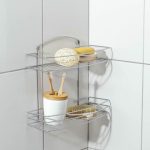 Полка для ванной прямая 2-х ярусная, 35x13x27 см, цвет хром