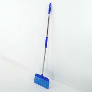 Швабра-веник для мытья пола Доляна, насадка из микрофибры 27 см, стальная ручка 84-120 см, цвет МИКС