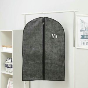 Чехол для одежды Доляна «Пастель», с ПВХ окном, 90x60 см, цвет коричневый