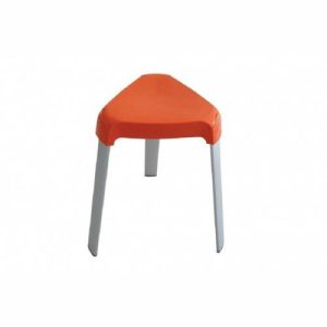 Стул для ванной 25х29х45 см, цвет оранжевый, с алюминиевыми ножками, нагрузка до 120 кг