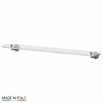 Полка с держателями, ширина 80 см, стекло, античное серебро