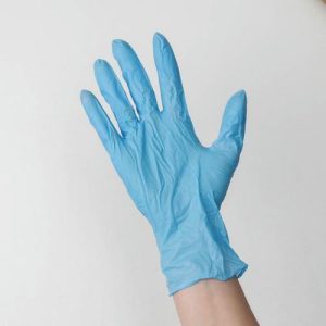 Перчатки Libry, нитровиниловые, неопудренные, размер L, 100 шт/уп, цвет голубой