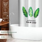 Штора для ванны Доляна «Тропики», 180x180 см, EVA