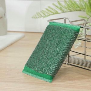 Губки хозяйственные, со стальной нитью, 2 шт