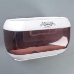 Диспенсер бумажных полотенец в листах, 23x13x14 см, пластик, цвет коричневый