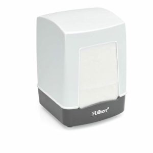 Диспенсер вертикальный для бумажных салфеток, размер салфеток 14 х 9,3 см, цвет белый/серый