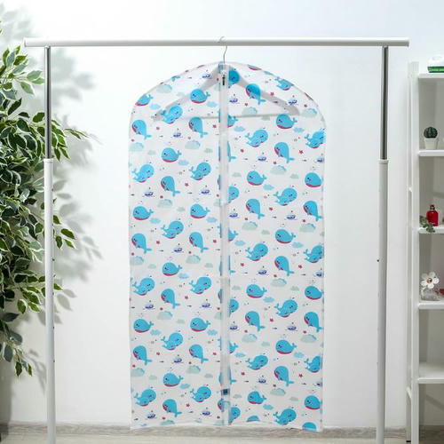 Чехол для одежды Доляна «Кит», 60x120 см