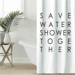 Штора для ванной Этель Save water 145 х 180 см, полиэстер