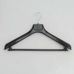 Вешалка-плечики для пальто и костюмов больших размеров, размер 48-50, цвет чёрный