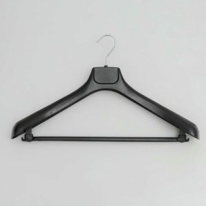 Вешалка-плечики для пальто и костюмов больших размеров, размер 48-50, цвет чёрный