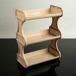 Полка навесная 3-х секционная BranQ Nature, 32,4x17x41,7 см, цвет кофейный