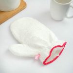 Варежка для уборки и мытья посуды, 22x15,5 см, микроволокно, цвет белый