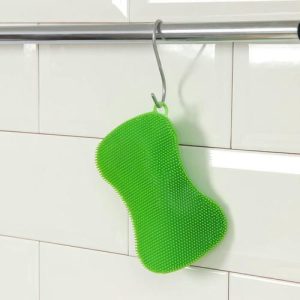 Губка для чистки посуды силиконовая «Талия»,12x8 см, цвет МИКС