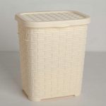 Корзина для стирального порошка «Плетёная», 6 л, цвет кремовый
