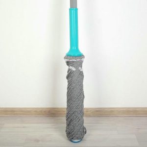 Швабра для мытья пола с отжимом Доляна, стальная ручка 131 см, насадка из микрофибры, цвет МИКС