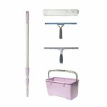 Набор для мытья окон, шубка, держатель, склиз, штанга, ведро