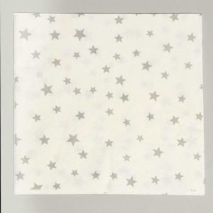 Салфетки бумажные «Звёздочки», 33х33 см, набор 20 шт., цвет серебряный