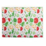 Салфетка для сушки посуды Доляна «Овощи», 38x50 см, микрофибра