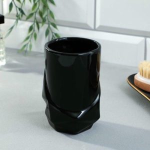 Стакан для зубных щеток Black, 11 х 7,5 см