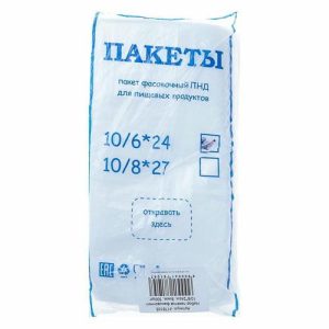 Пакет фасовочный ПНД «Эконом» , 10/6*24, 8мкм, 500шт