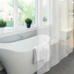 Штора для ванной Meiwa Linea, 182 х 182 см, цвет белый