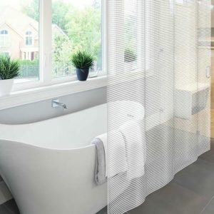 Штора для ванной Meiwa Linea, 182 х 182 см, цвет белый