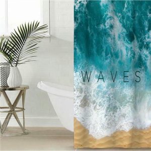 Штора для ванной Этель Waves 145 х 180 см, полиэстер