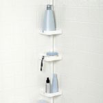 Угловая полка, 4 яруса, 135-250 см, размер полки 14,5х14,5 см, цвет белый