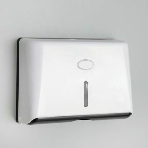 Диспенсер бумажных полотенец в листах, 27,5x10x20,5 см, пластик, цвет белый