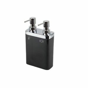 Дозатор двойной Viva, 0,3 л, 0,6 л, 12,5 х 6 х 22 см, цвет чёрный