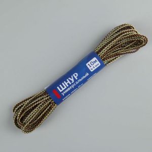 Шнур универсальный с сердечником ПП, d=4 мм, 10 м, цвет МИКС