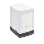 Диспенсер для бумажных салфеток 14 х 9,3 см, цвет белый/серый