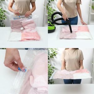 Вакуумный пакет для хранения вещей 50x60 см, прозрачный