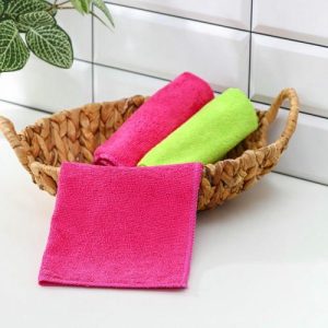 Салфетки универсальные Доляна, тряпки для уборки, 3 шт, 30x30 см, микрофибра, 220 гр, с оверлоком