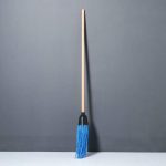 Метла деревянная, 140 см, 4 фланца, массив бука, микс