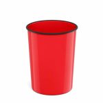 Корзина для бумаг 13.5 литров ErichKrause Classic, литая, красная