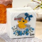 Салфетки бумажные «Гармония цвета. Цыплёнок», 24*24 см, 100 шт