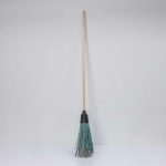 Метла полипропиленовая, наборная, с черенком, 3 фланца, цвет МИКС (Круглая)