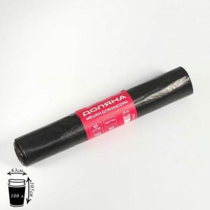 Мешки для мусора Доляна «Экстра», 100 л, 63x105 см, 30 мкм, ПВД, 10 шт, цвет черный