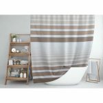 Шторка для ванной Dasch, 180x200 см, рисунок каскад, бежевая