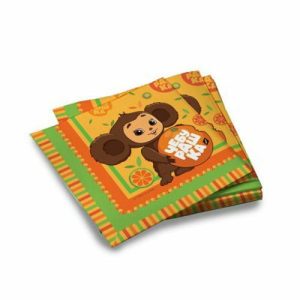 Салфетки бумажные трехслойные «Чебурашка», 33 x 33 см, 20 шт