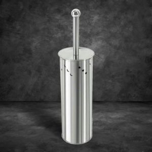 Ёршик для унитаза с подставкой «Звёзды», 9x10x40 см, цвет хром