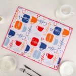 Коврик для сушки посуды Доляна «Кофе», 38x51 см, микрофибра