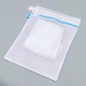 Мешок для стирки белья Доляна, 38x27 см, двойной, цвет белый