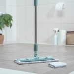 Швабра плоская, телескопическая стальная ручка, микрофибра, доп.насадка