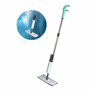 Швабра для мытья пола Pioneer с распылителем, 230 мл, 122 см, цвет белый-бирюзовый