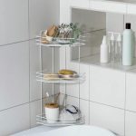 Полка для ванной угловая 3-х ярусная, 20,5x20,5x52 см, цвет белый