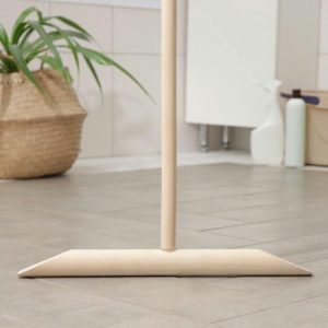 Швабра деревянная 120 см, с резьбой, берёза ВС, колодка 40 см, диаметр черенка 2 см, длина держателя 40 см, ширина 4 см