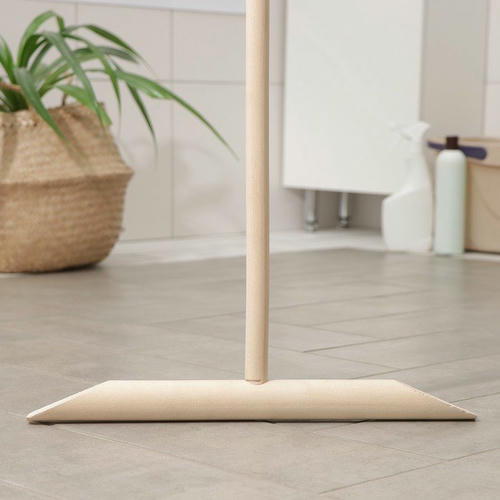 Швабра деревянная 120 см, с резьбой, берёза ВС, колодка 40 см, диаметр черенка 2 см, длина держателя 40 см, ширина 4 см